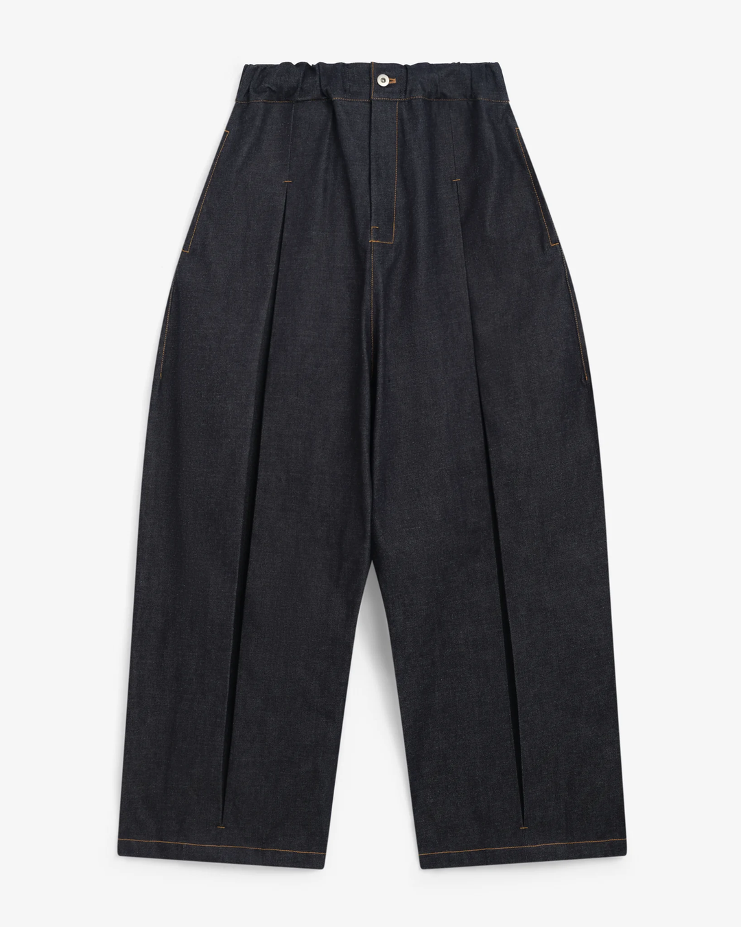 SAGE NATION Raw Indigo Box Pleat 12oz Denim Trouser