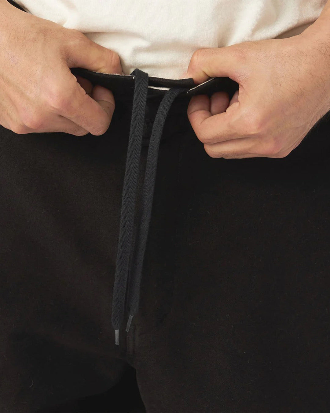 Black Velveteen Deck Pants