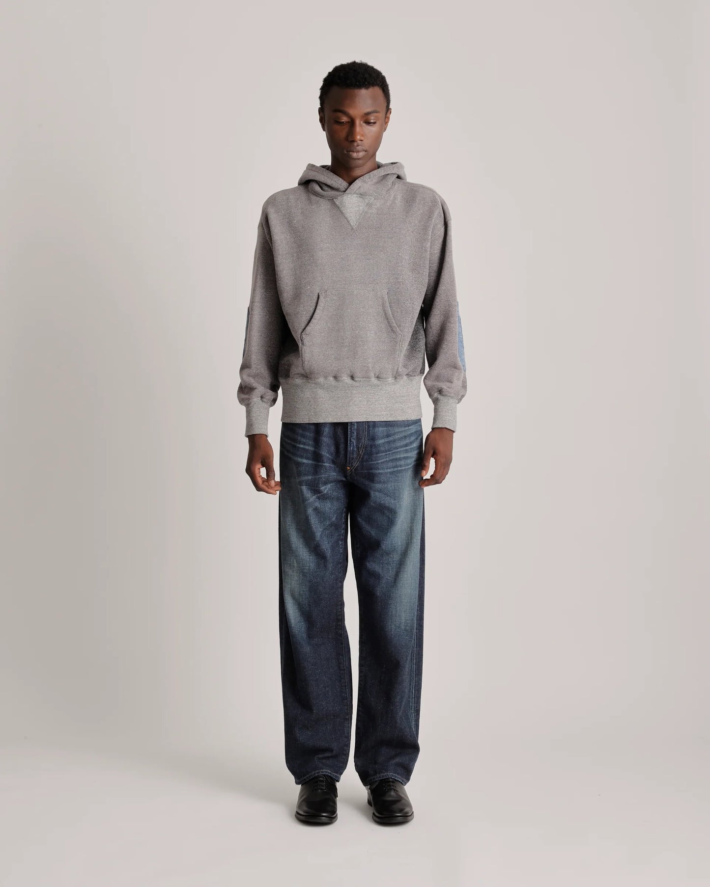 Bleached Heather Gray Lot.606 Hooded Shirt