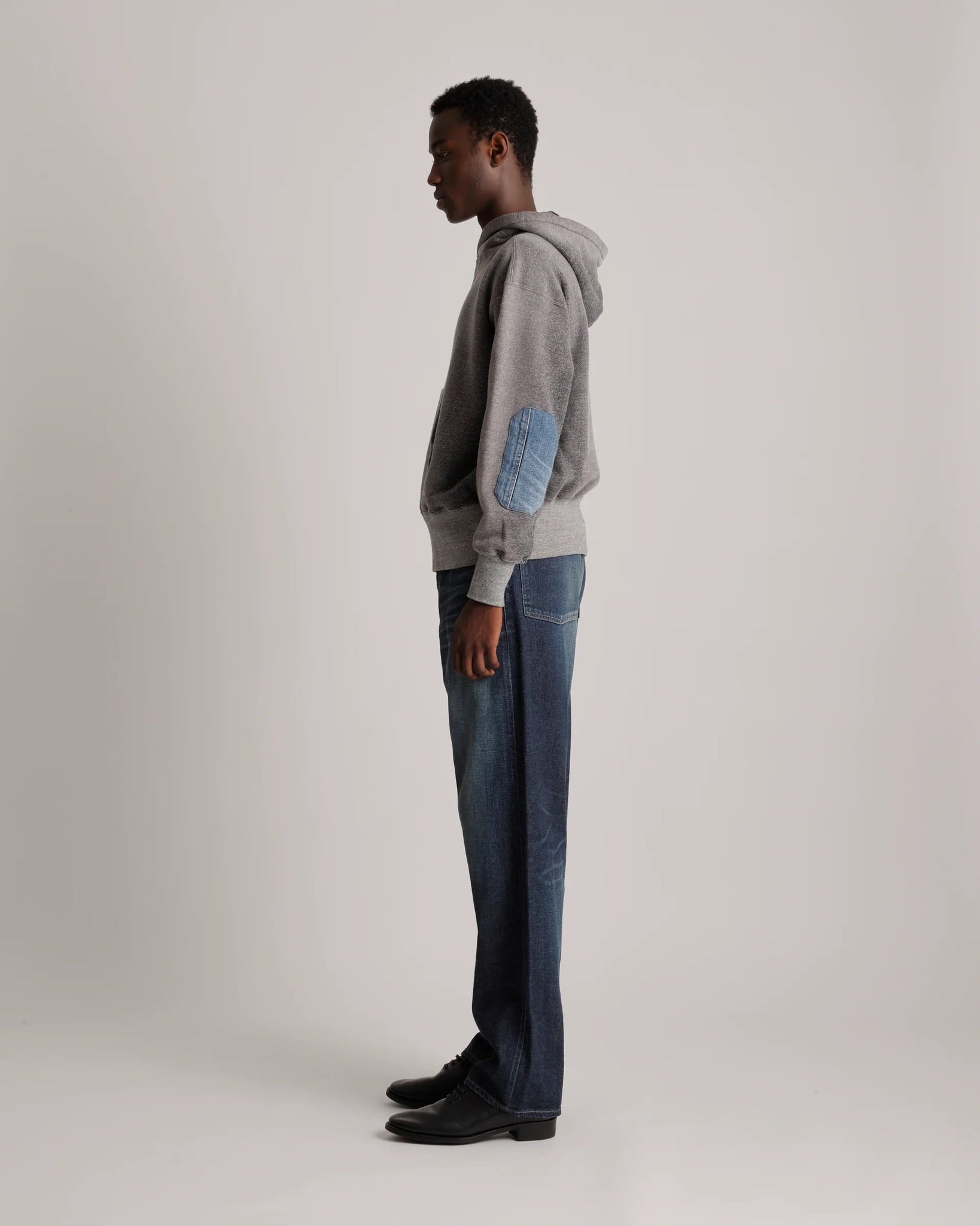 Bleached Heather Gray Lot.606 Hooded Shirt