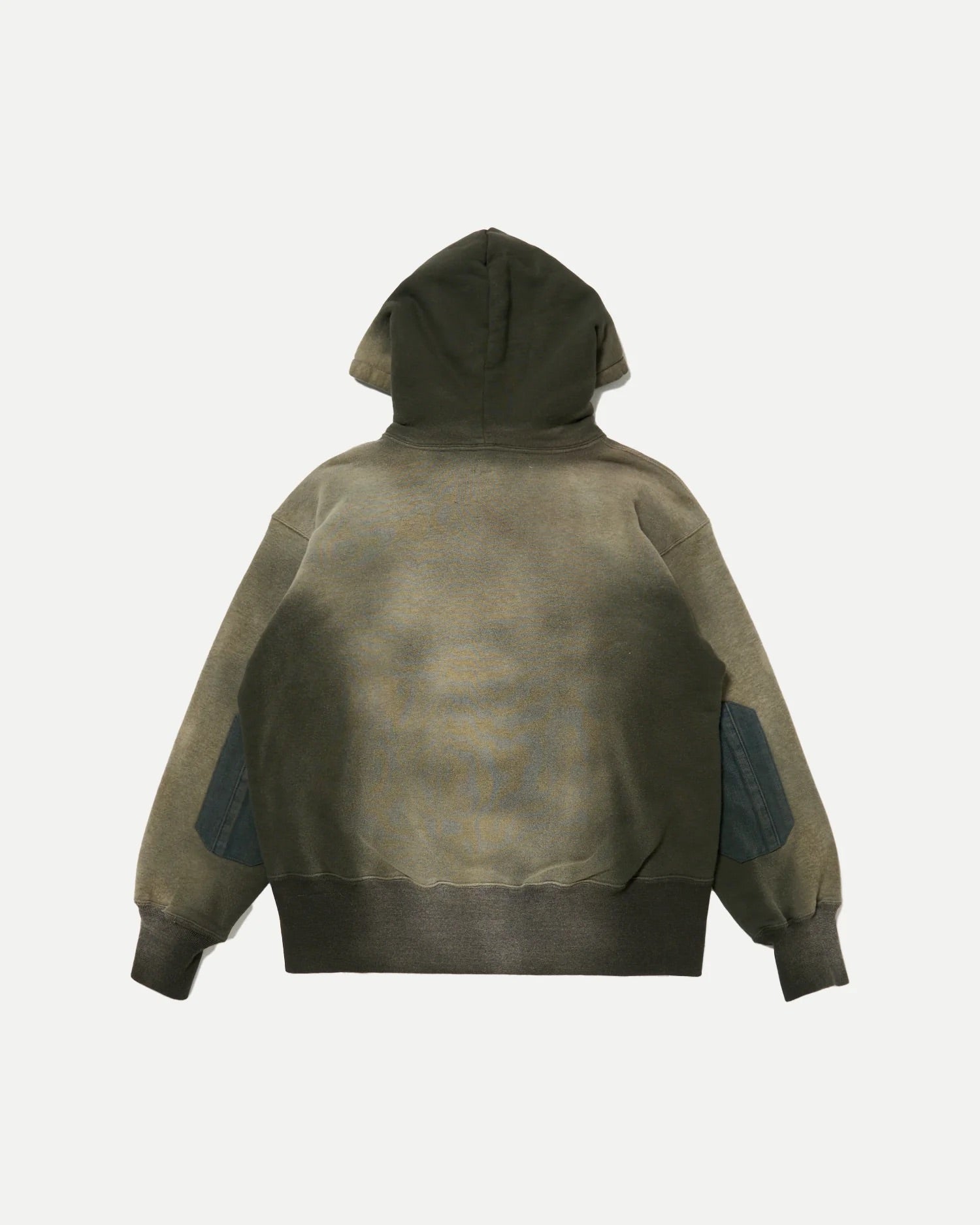 Bleached Deep Green Lot.606 Hooded Shirt