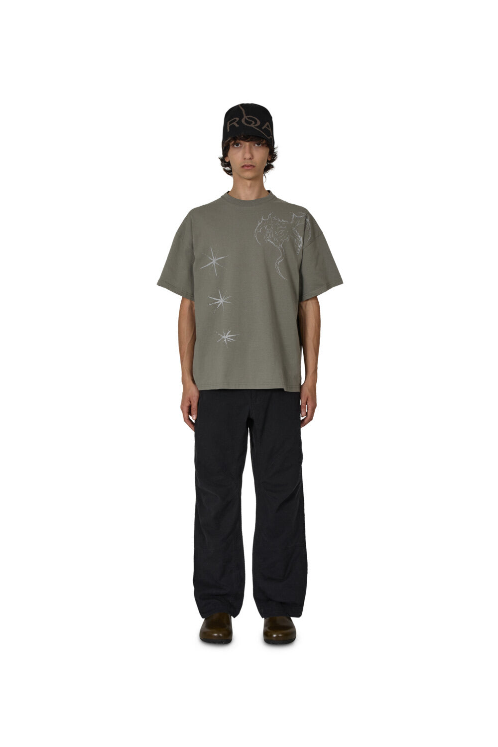 Anthracite Crimp Shaped Cotton Pants