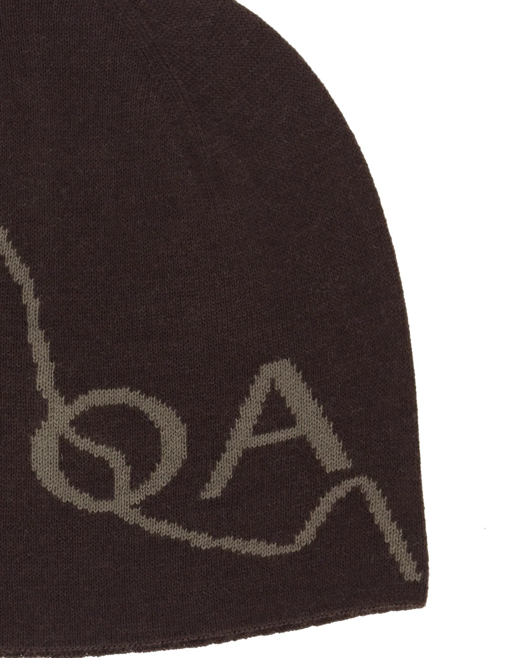 Brown Logo Wool Beanie