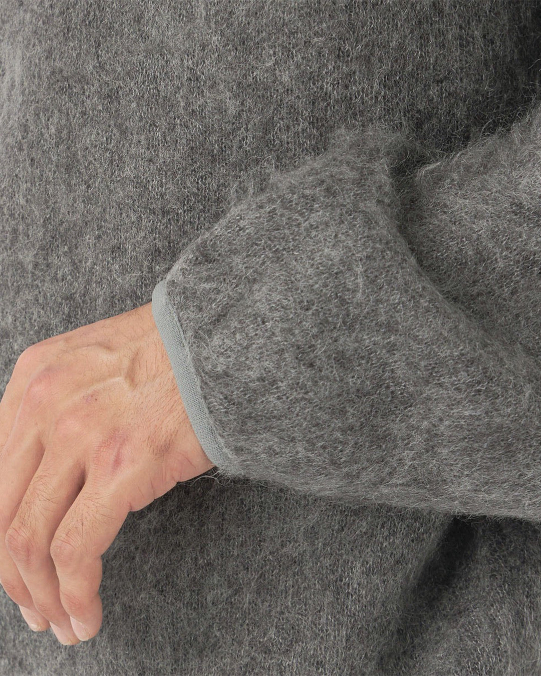 Heather Gray Pullover Mohair Sweater