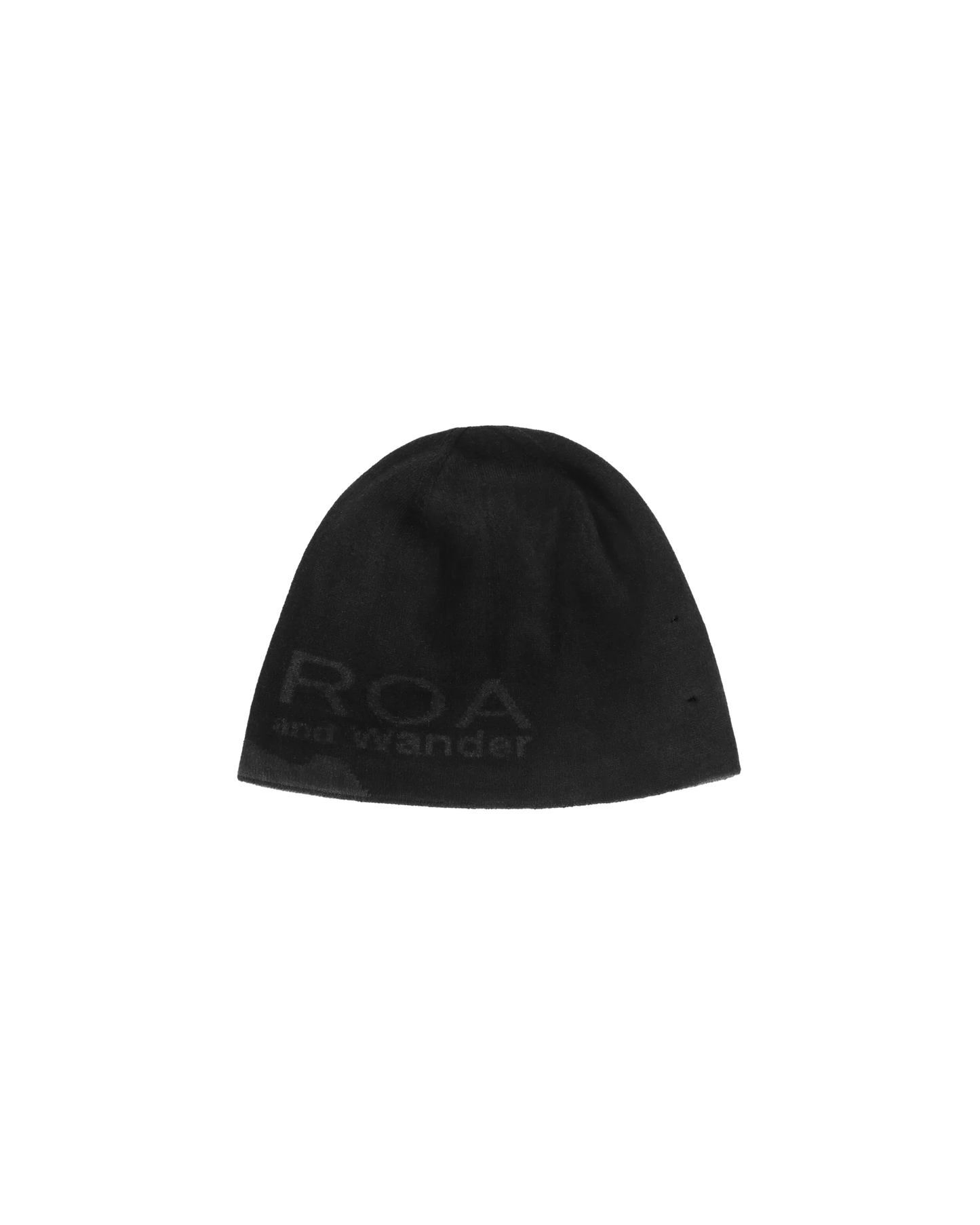 Black Logo Cotton Beanie