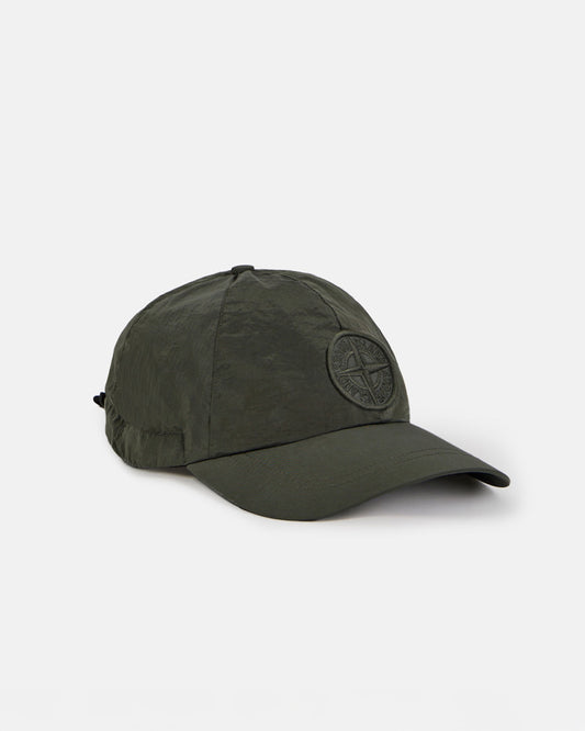 Musk Green Nylon Metal in ECONYL Baseball Cap