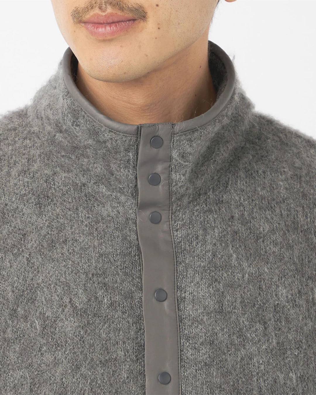 Heather Gray Pullover Mohair Sweater