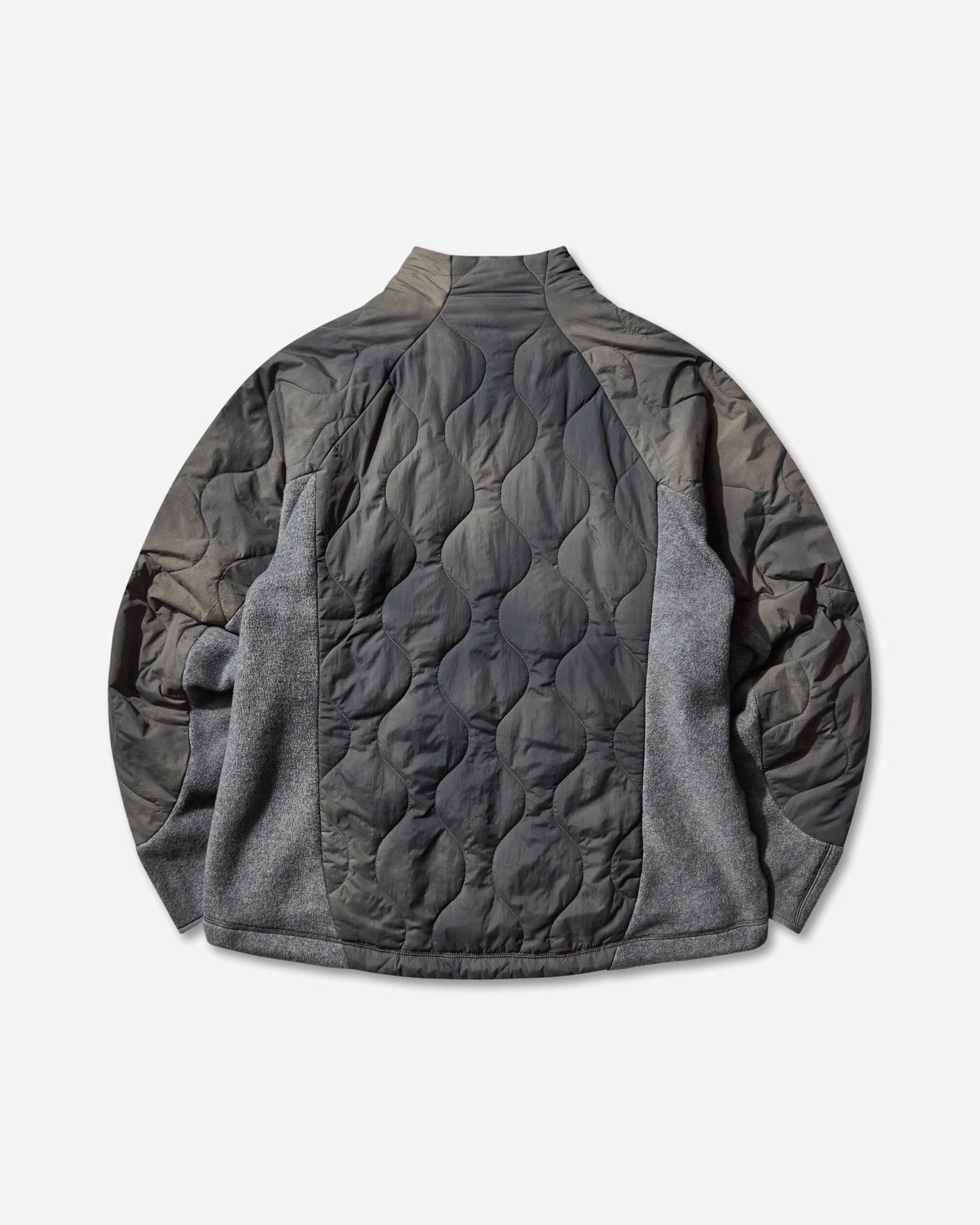 Grey Quilted Fleece Jacket