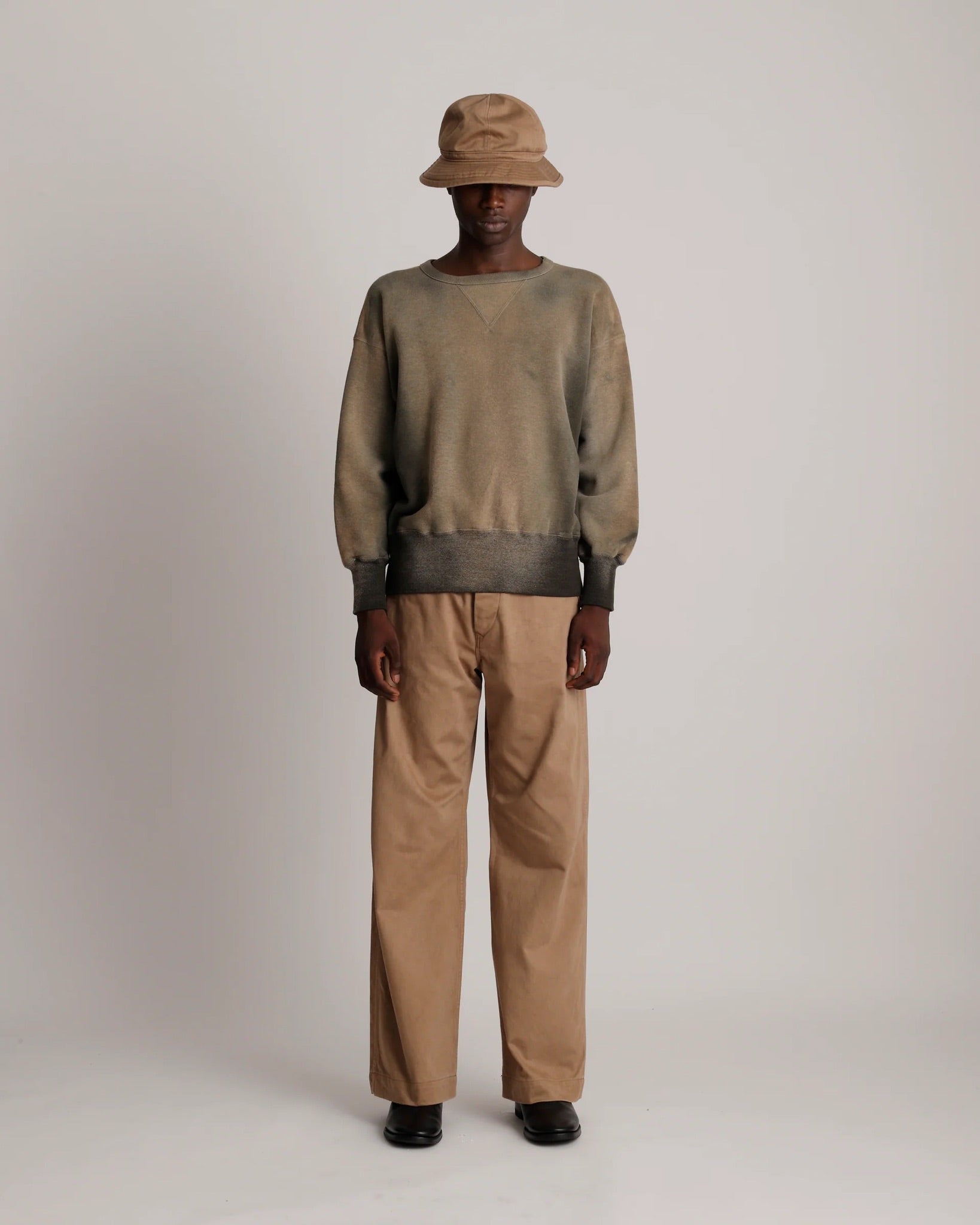 Bleached Deep Green Lot.603 Sweatshirt