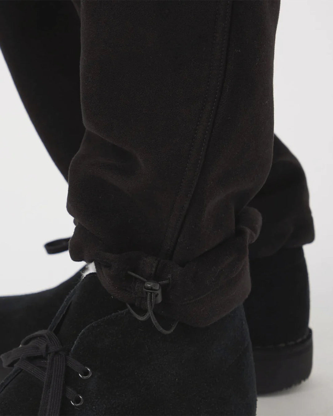 Black Velveteen Deck Pants