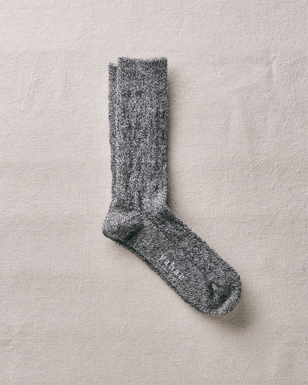Grey Alpaca Cable Pattern Socks