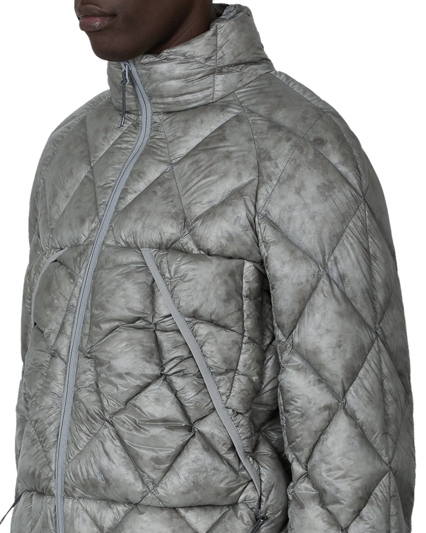 Grey Nuna 800 Fill Power Hooded Down Jacket