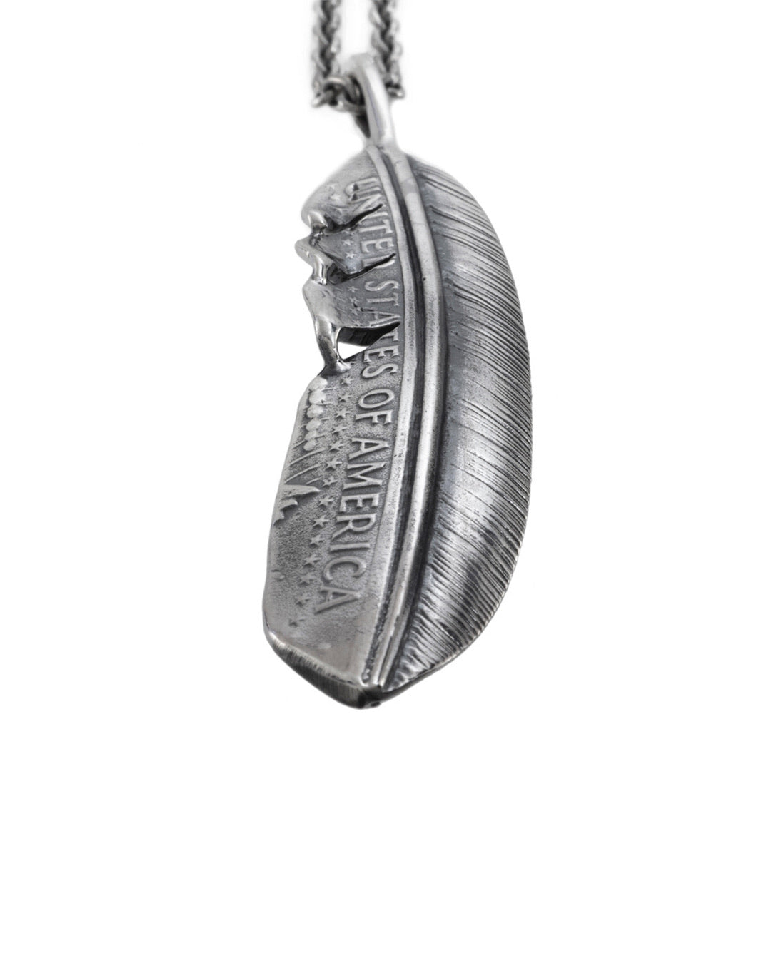 50¢ Half Feather Pendant Necklace