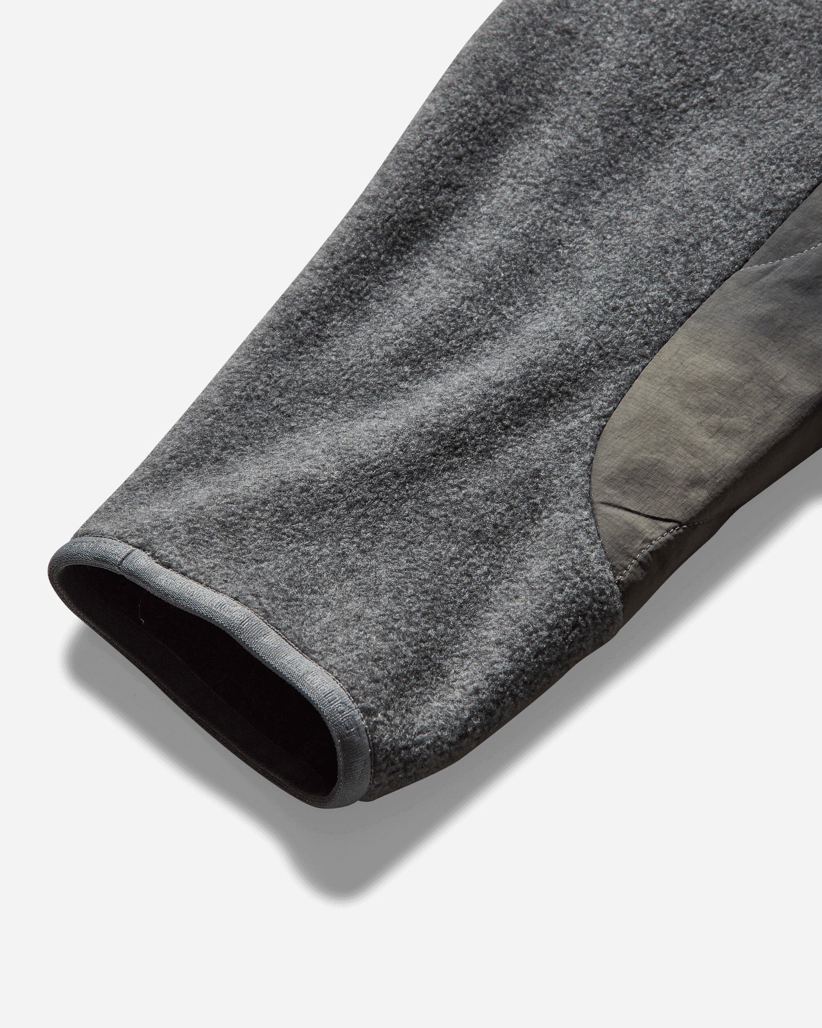 Grey Quilted Fleece Jacket