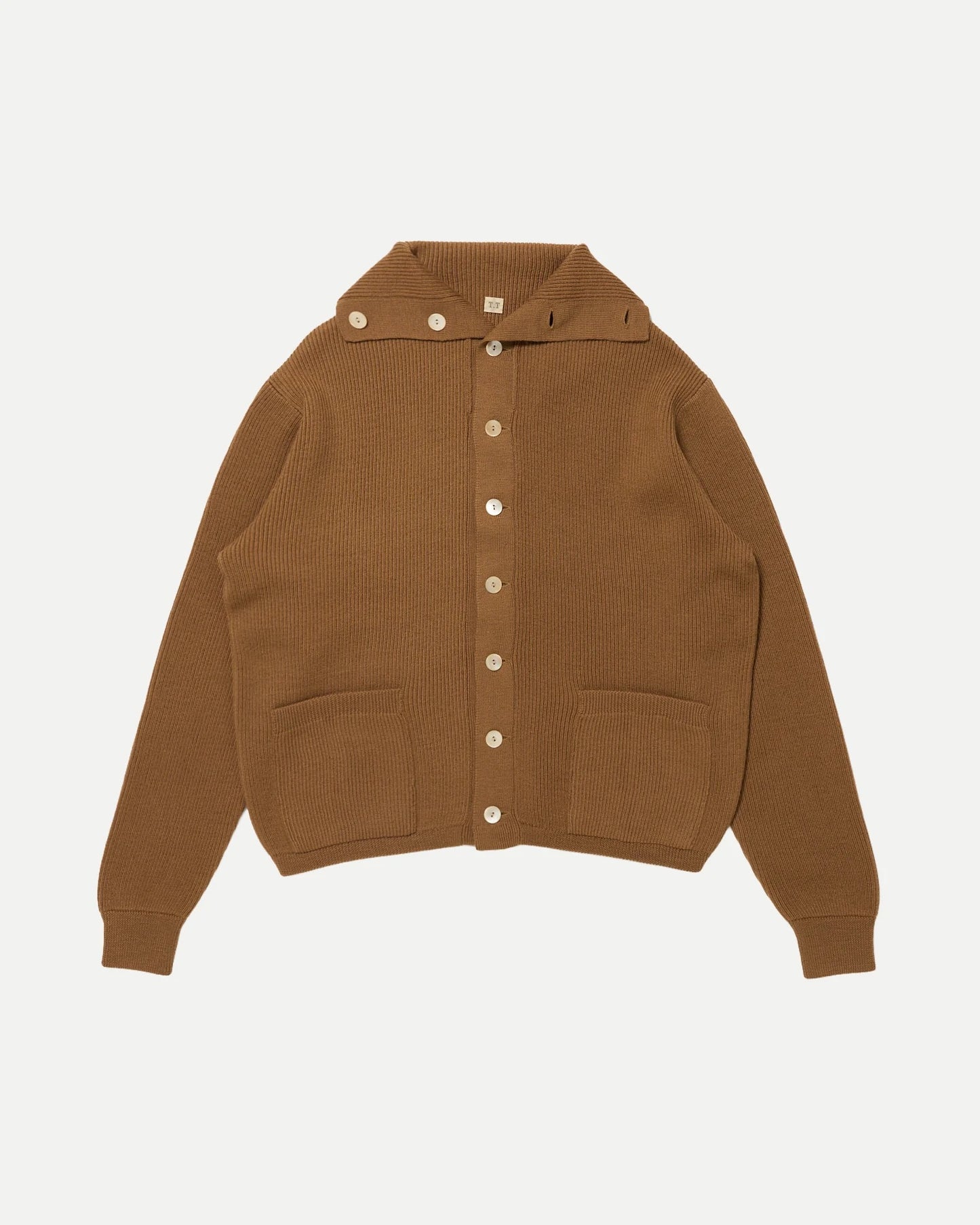 Camel Lot.521 Turtleneck Cardigan