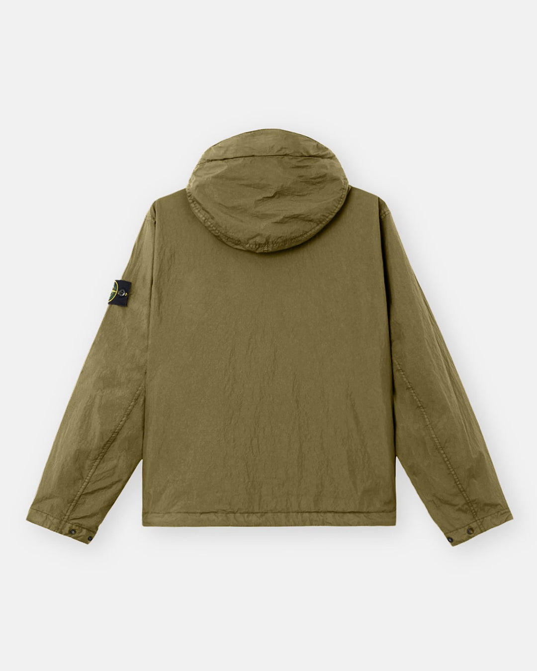 Military Green Crinkle Reps NY Hooded Light Jacket
