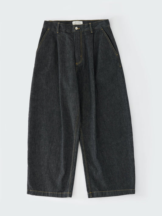 Black Puch Italian Denim Single Pleat Pant