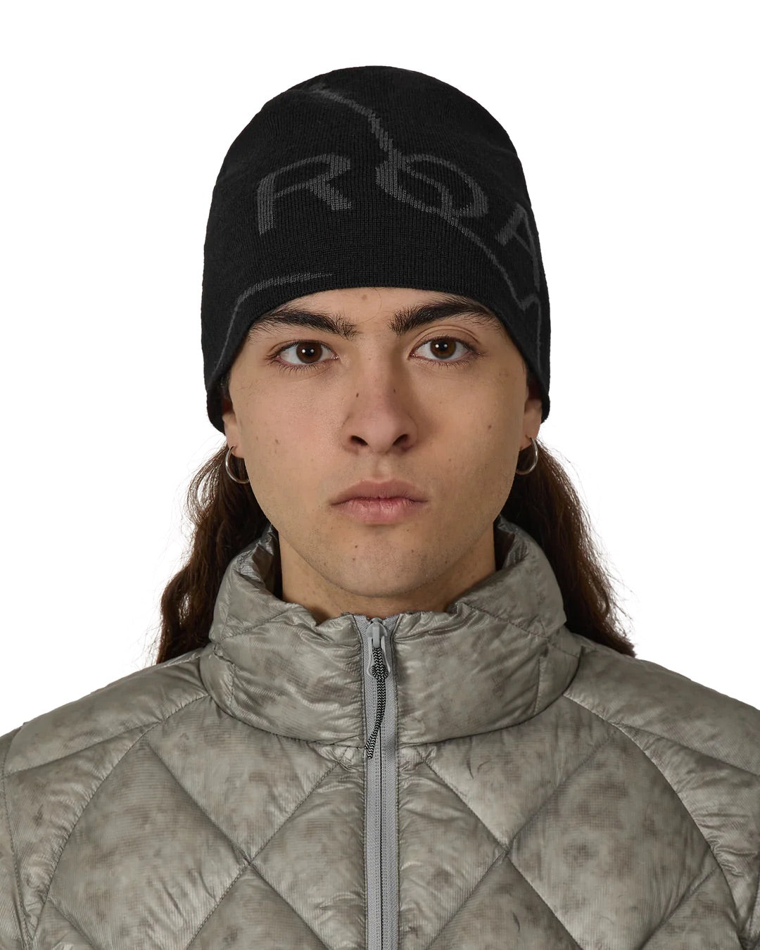 Black Logo Wool Beanie