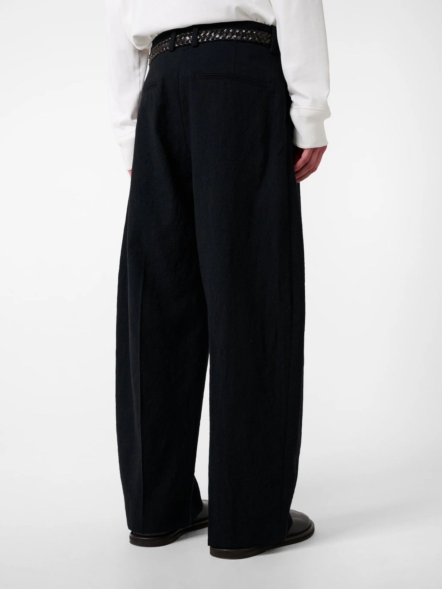 Black Fume Full Length Curved Leg Pant