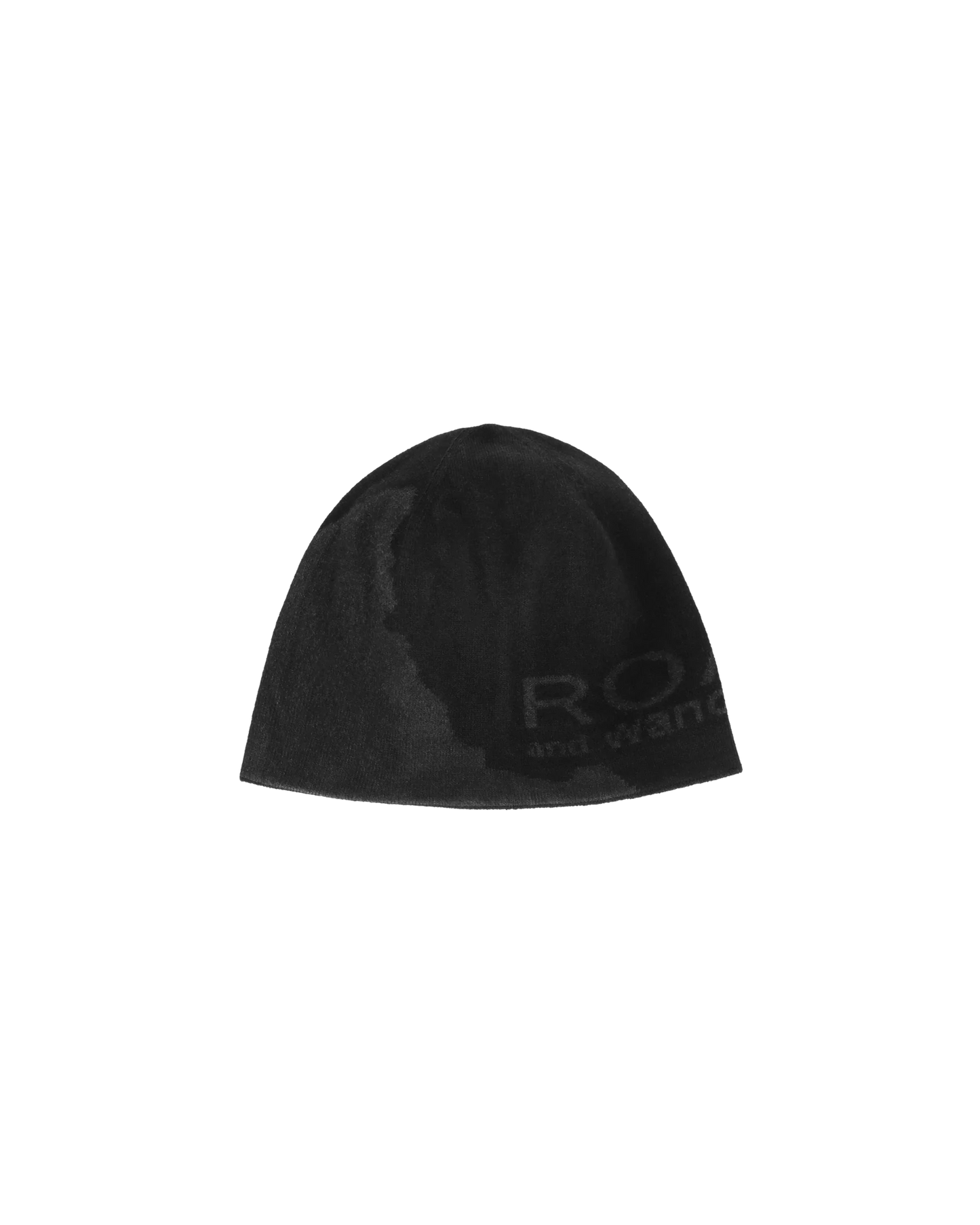 Black Logo Cotton Beanie