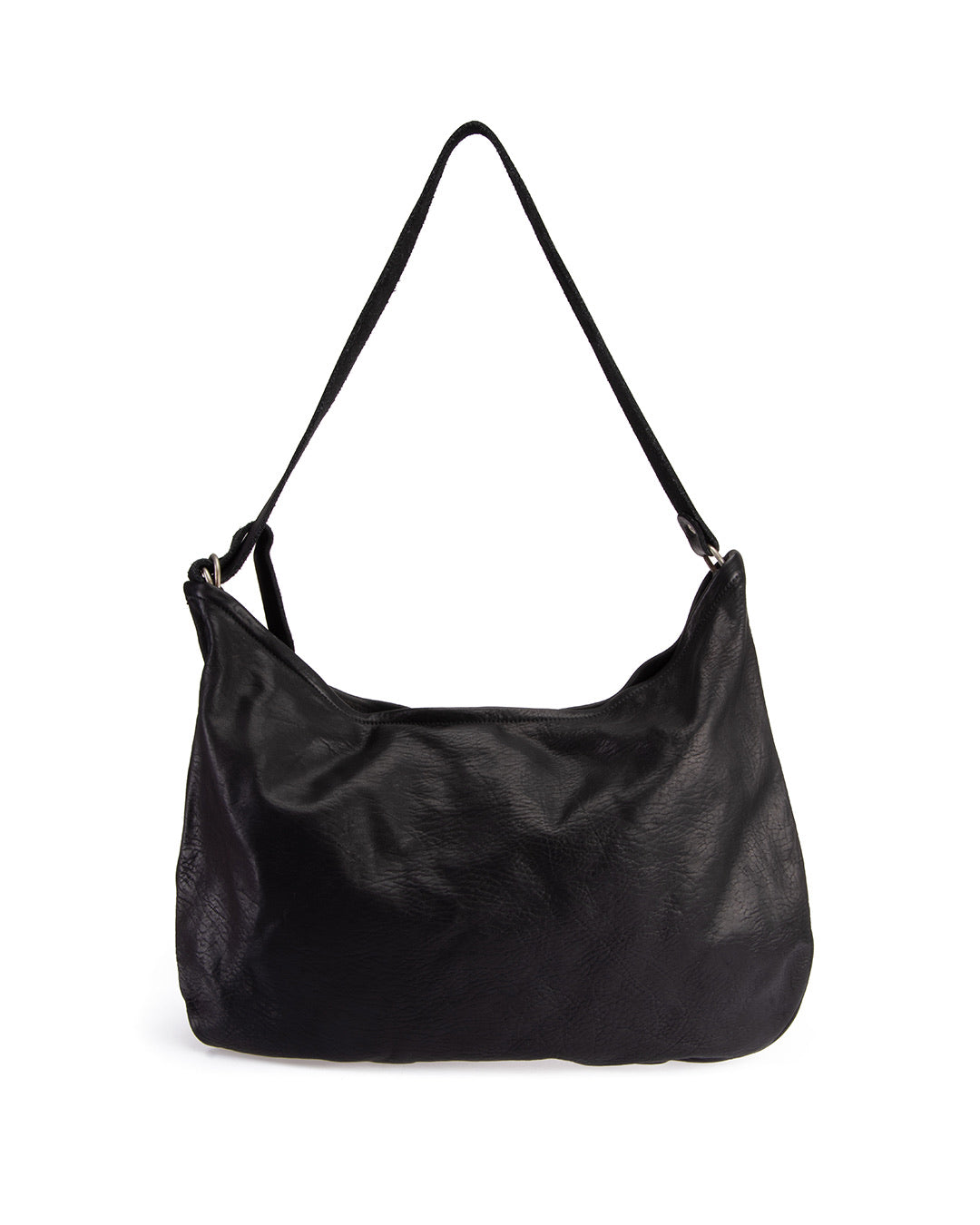 Black Horse Leather Q25 Large Crossbody Bag