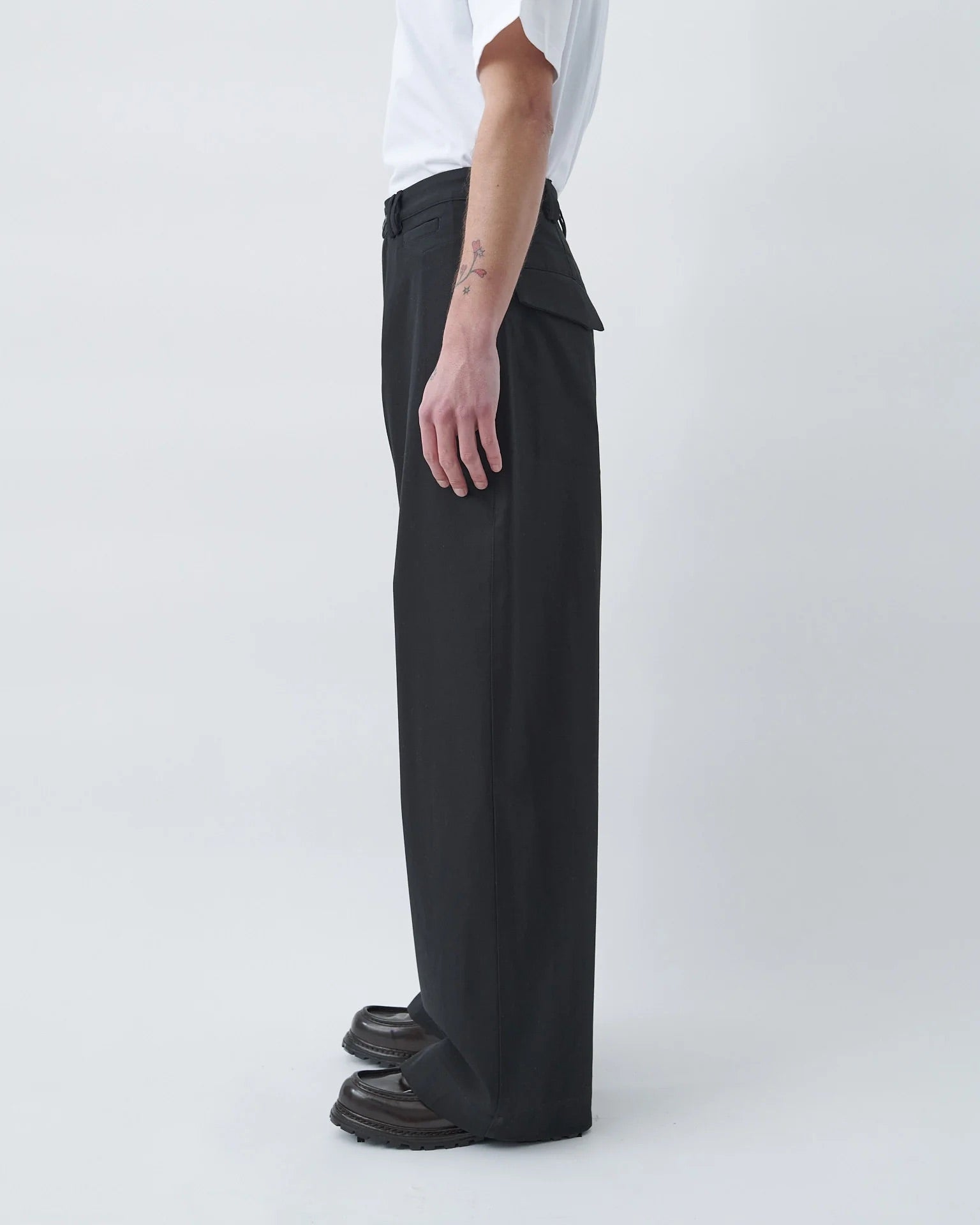 Black Wide Tailored Trouser