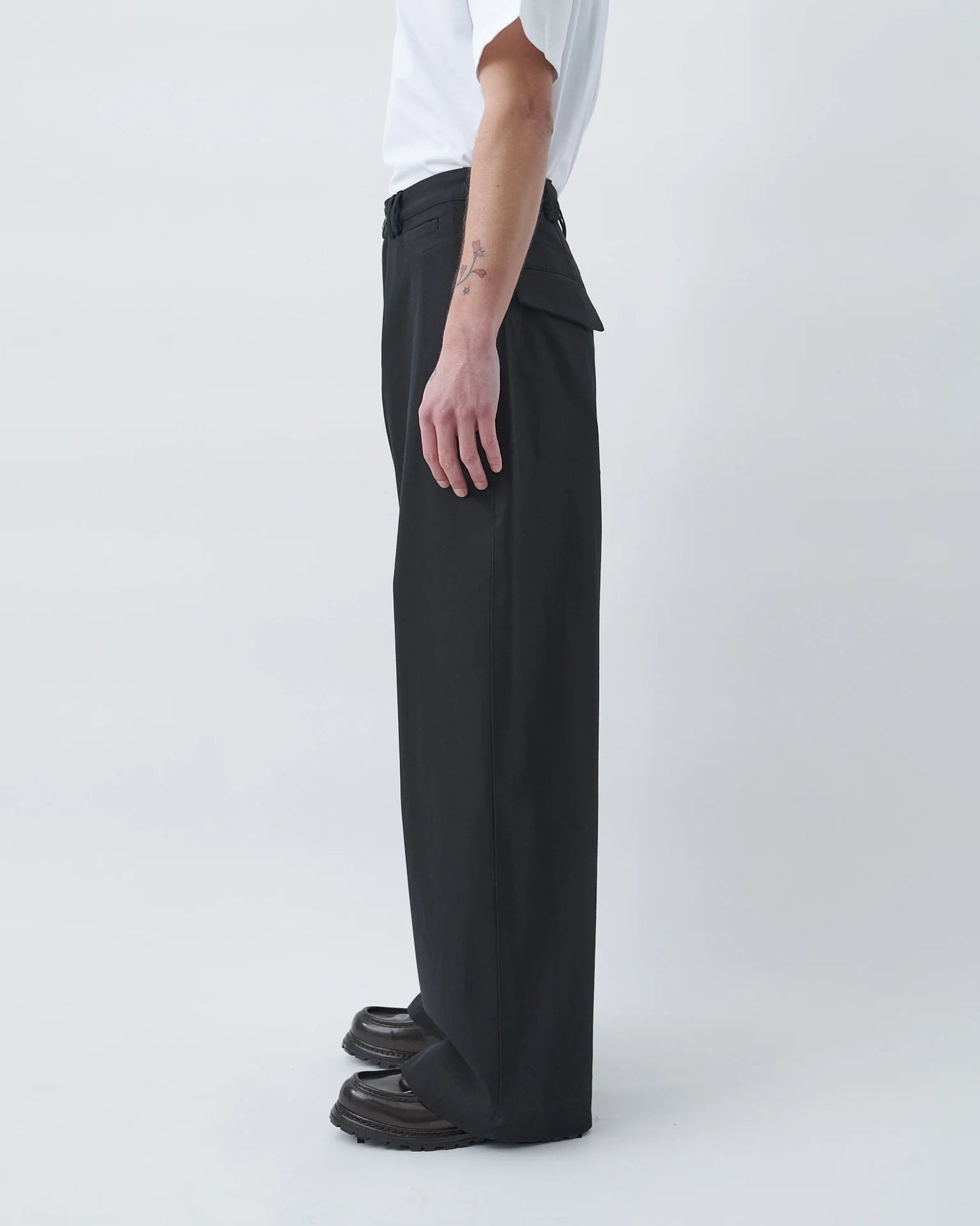 Black Wide Tailored Trouser
