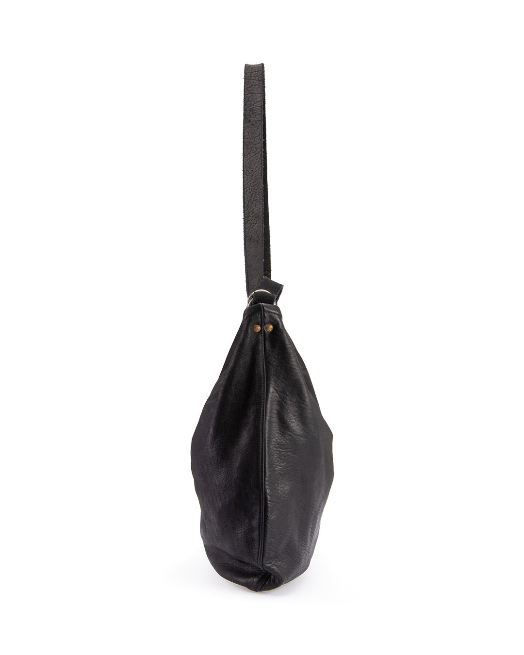 Black Horse Leather Q25 Large Crossbody Bag