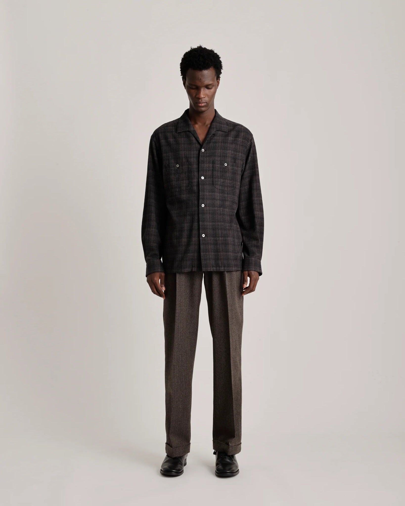 Black Wool Lot.102 Sir Guy Shirt