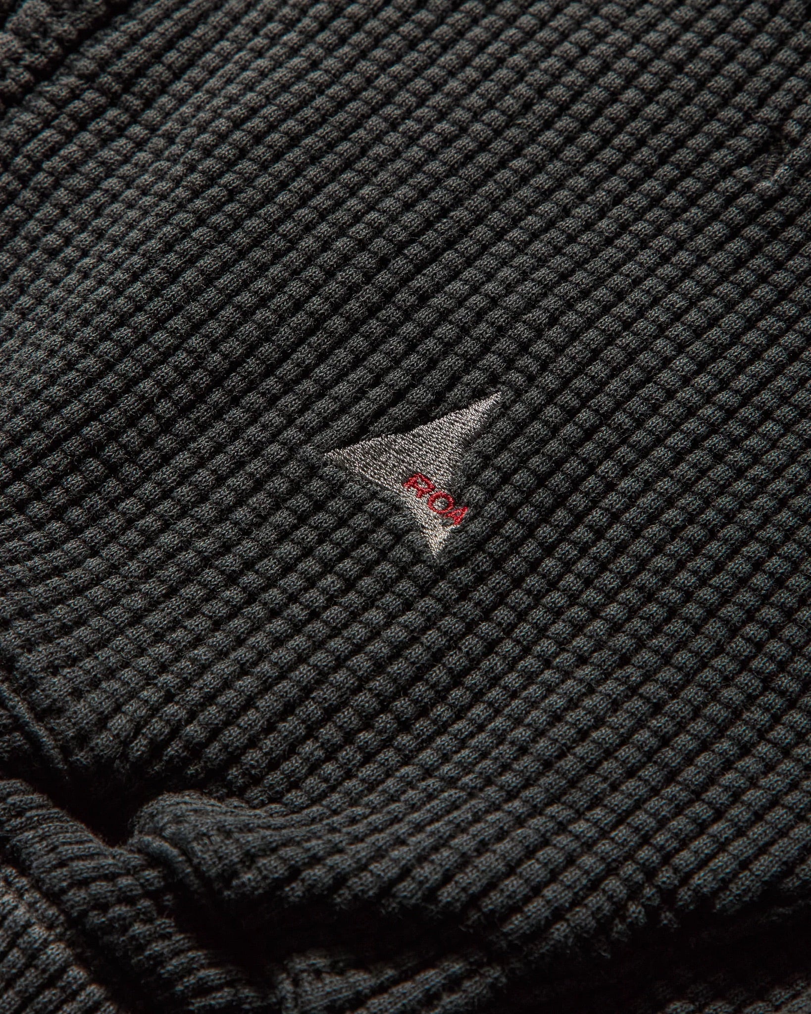 Black Bee Sun Faded Waffle Zip Up Hoodie