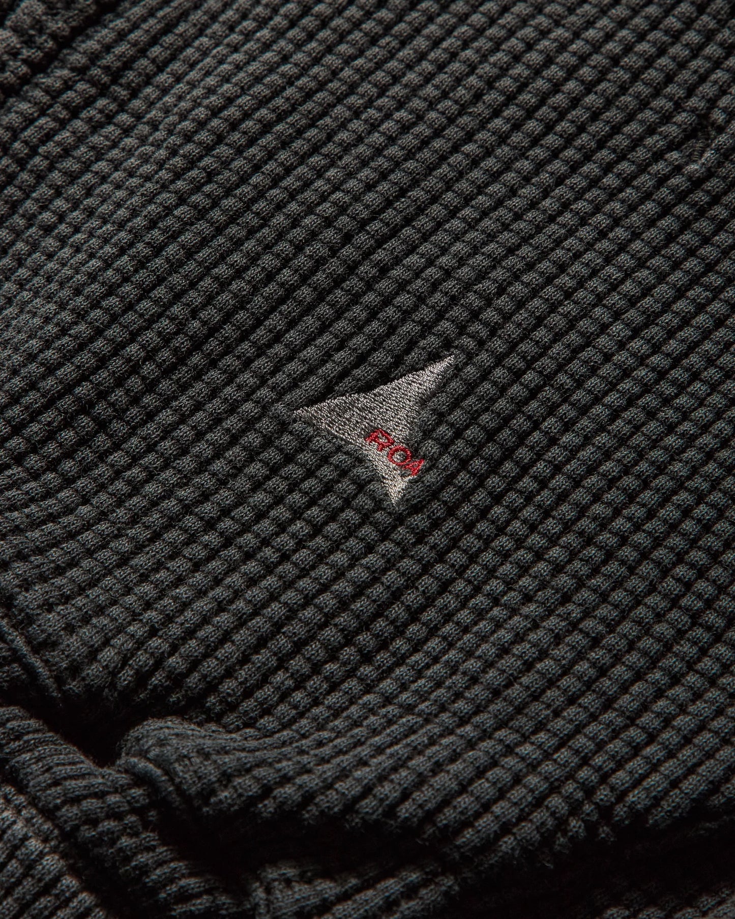 Black Bee Sun Faded Waffle Zip Up Hoodie