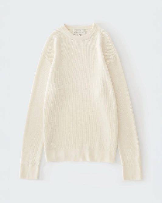 Parchment Portland Cashmere Waffle Knit