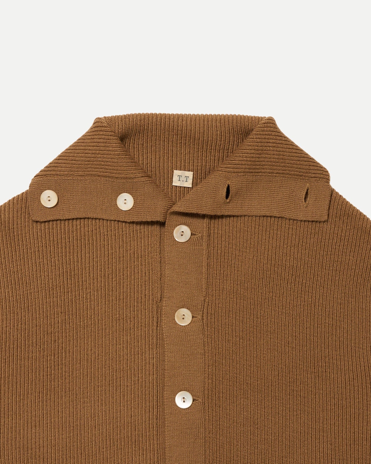 Camel Lot.521 Turtleneck Cardigan