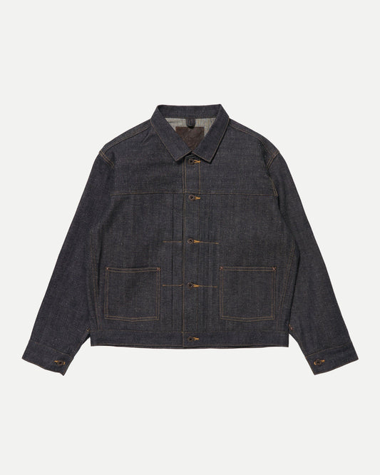 Raw Indigo Lot.714 Denim Jacket Side Panel