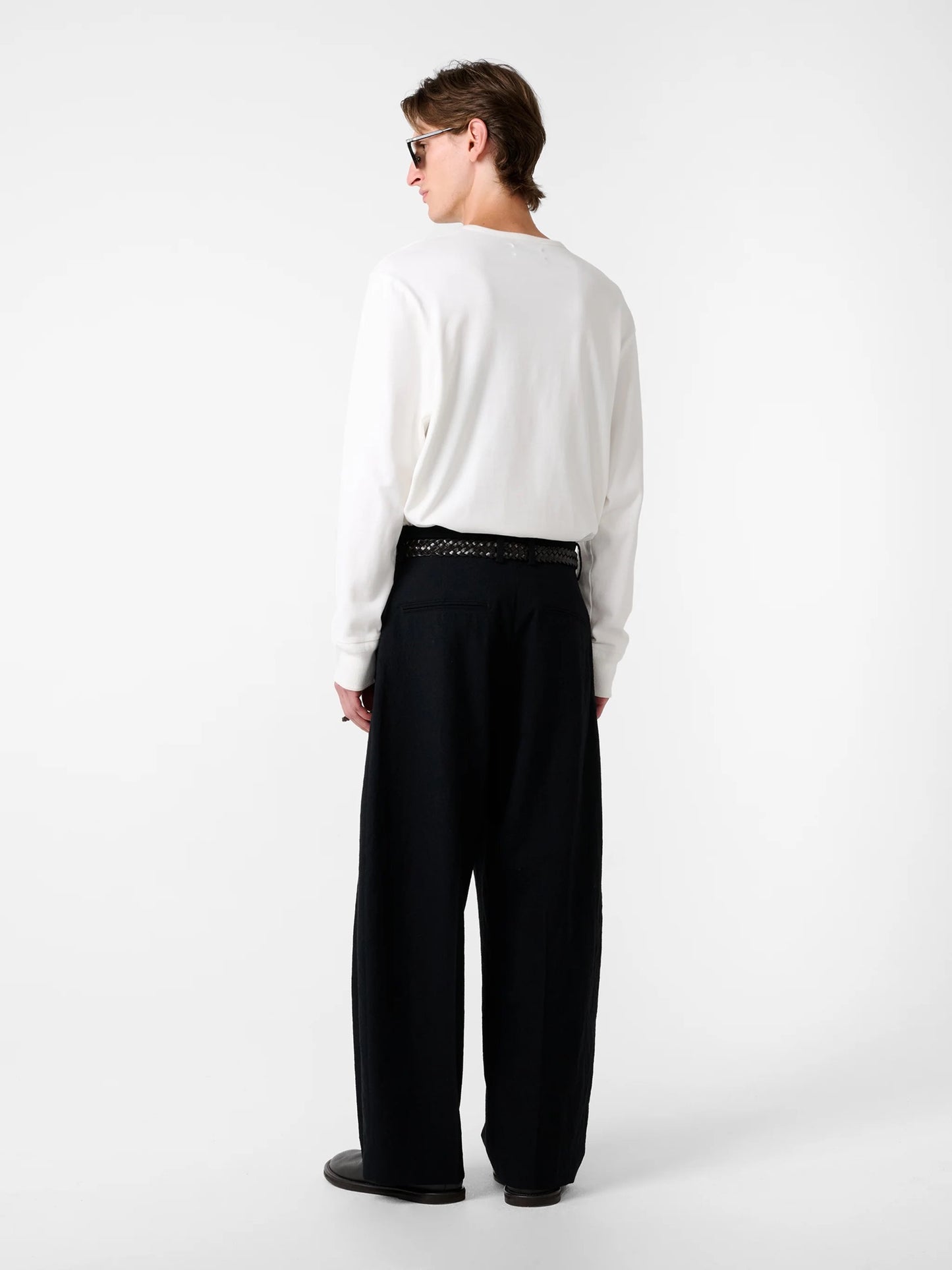 Black Fume Full Length Curved Leg Pant