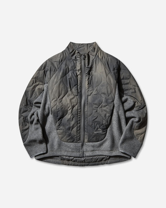 Grey Quilted Fleece Jacket