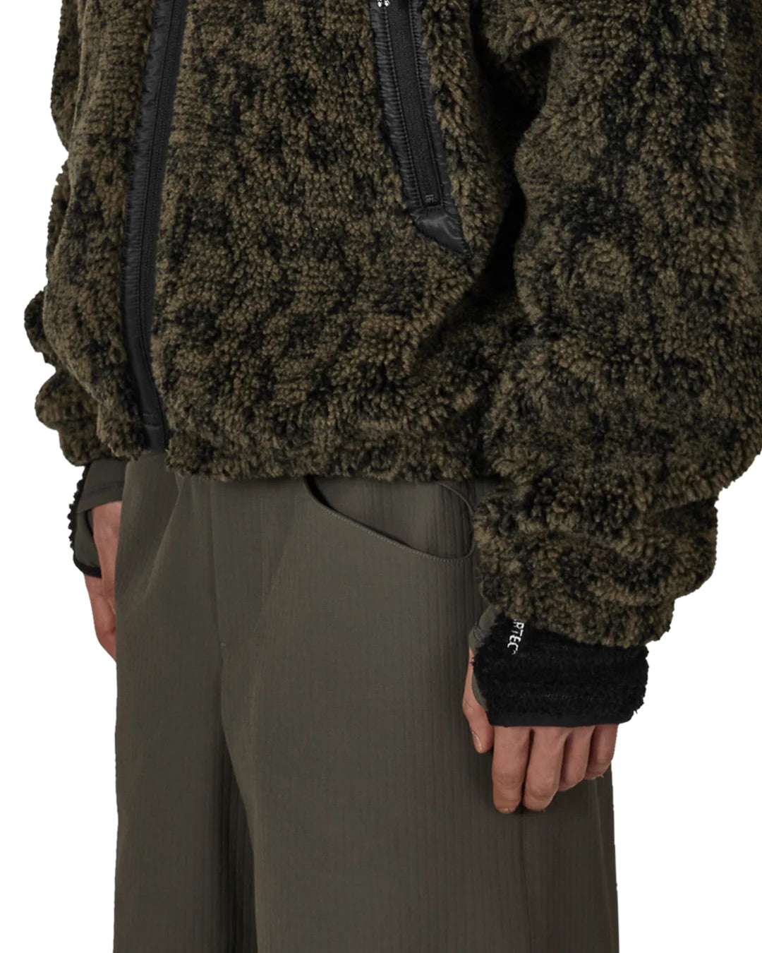 Olive Ewe Furry Jacket