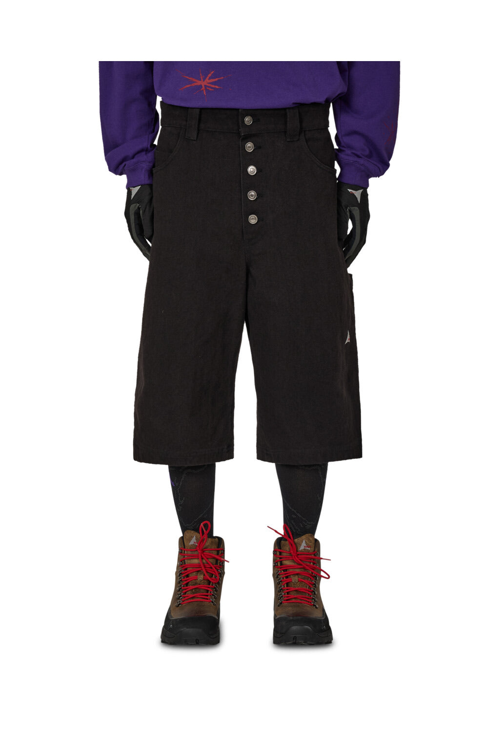 Washed Black Ash Canvas Shorts