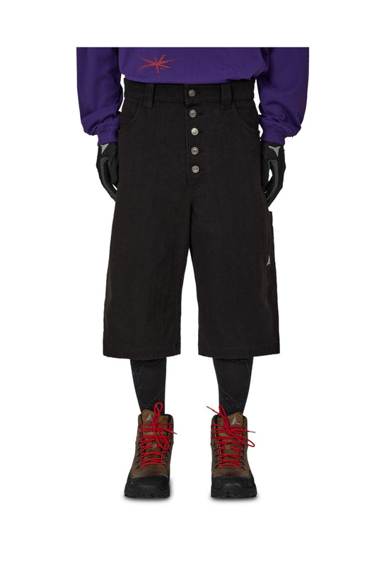 Washed Black Ash Canvas Shorts