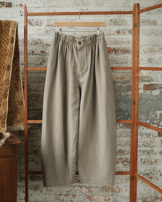 Natural / Carob Wool Pinwheel Cocoon Pants