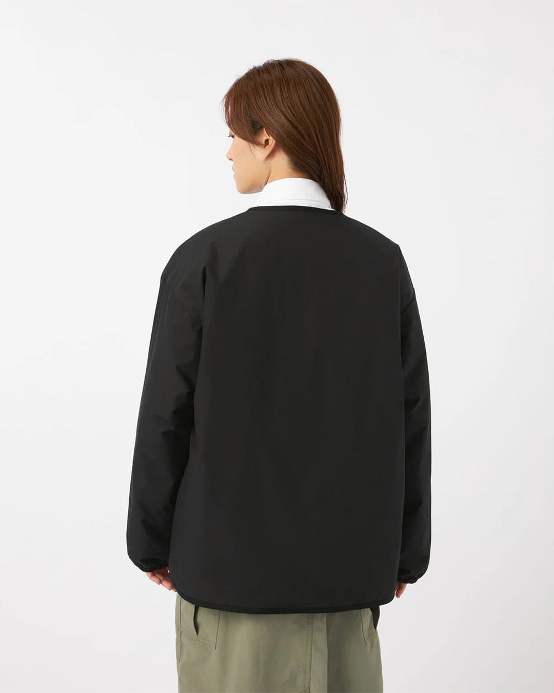 Black Reversible Down Cardigan
