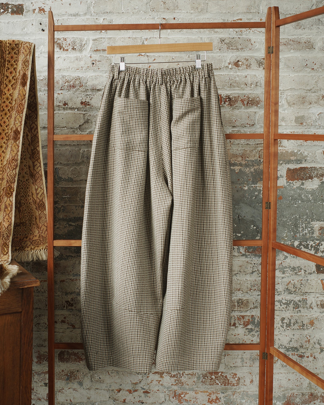 Natural / Carob Wool Pinwheel Cocoon Pants