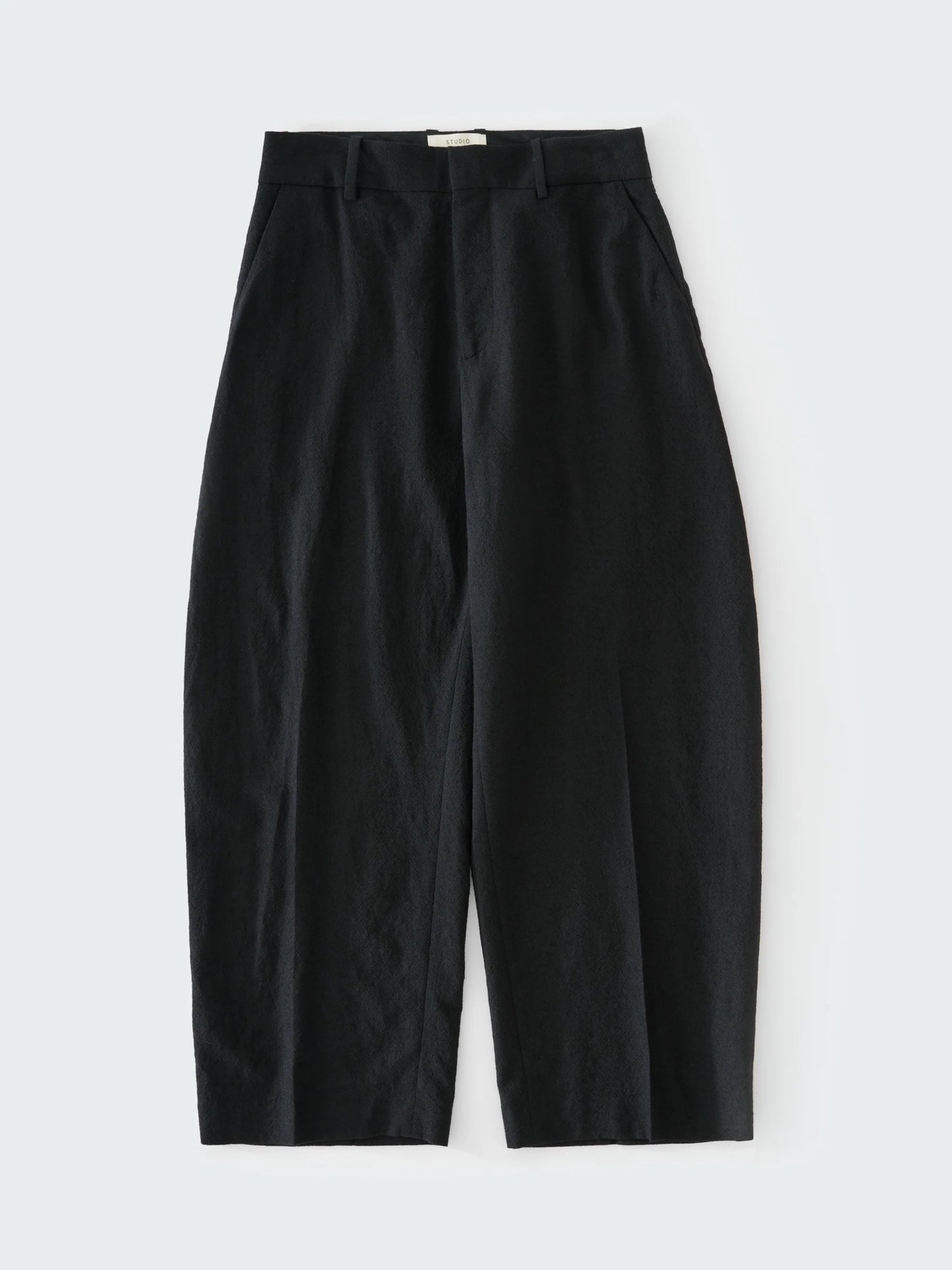 Black Fume Full Length Curved Leg Pant