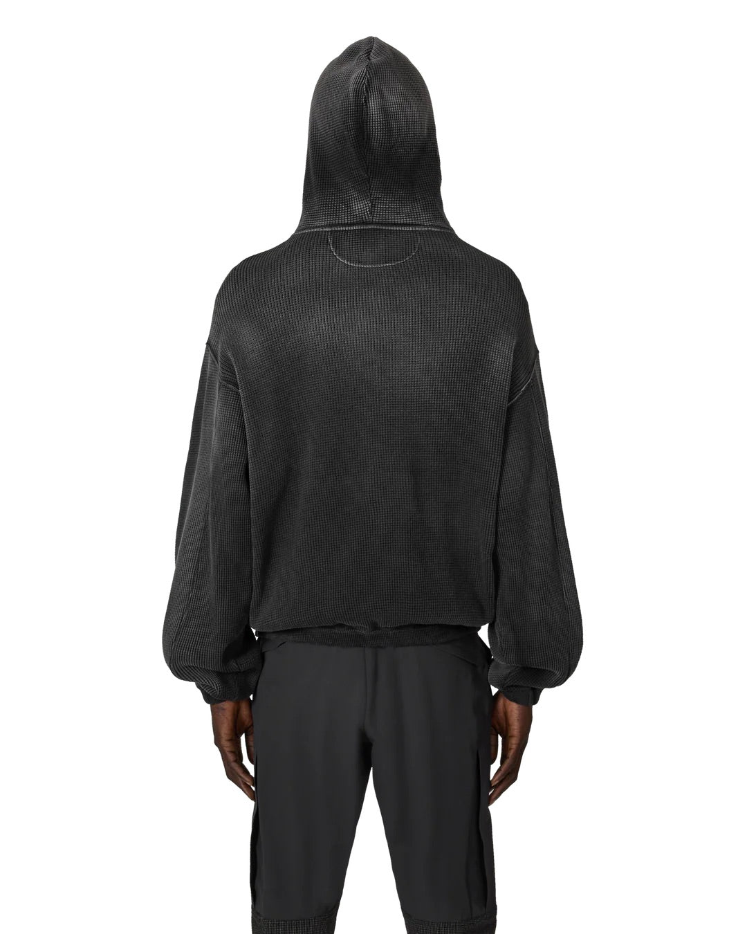 Black Bee Sun Faded Waffle Zip Up Hoodie