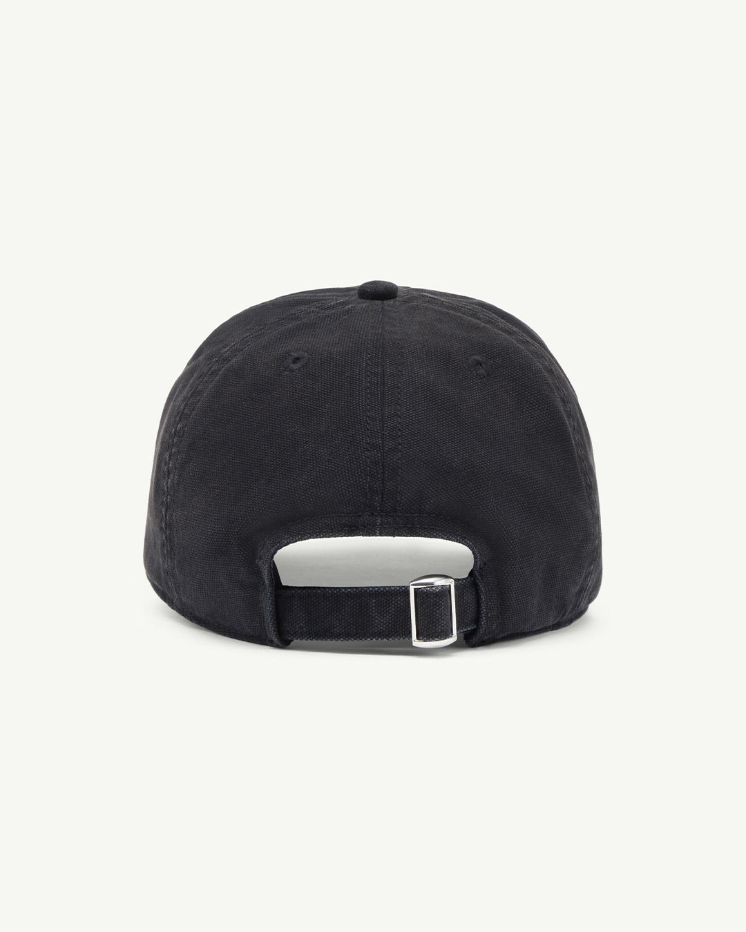 Black Cotton Canvas Embroidered Logo Cap