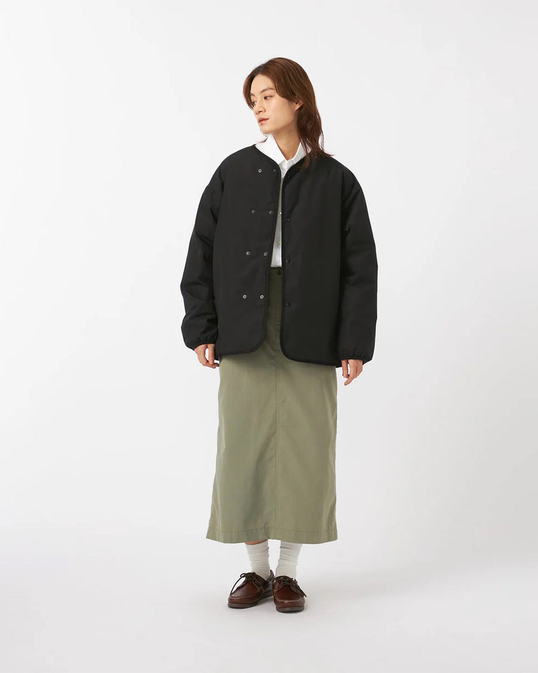 Black Reversible Down Cardigan