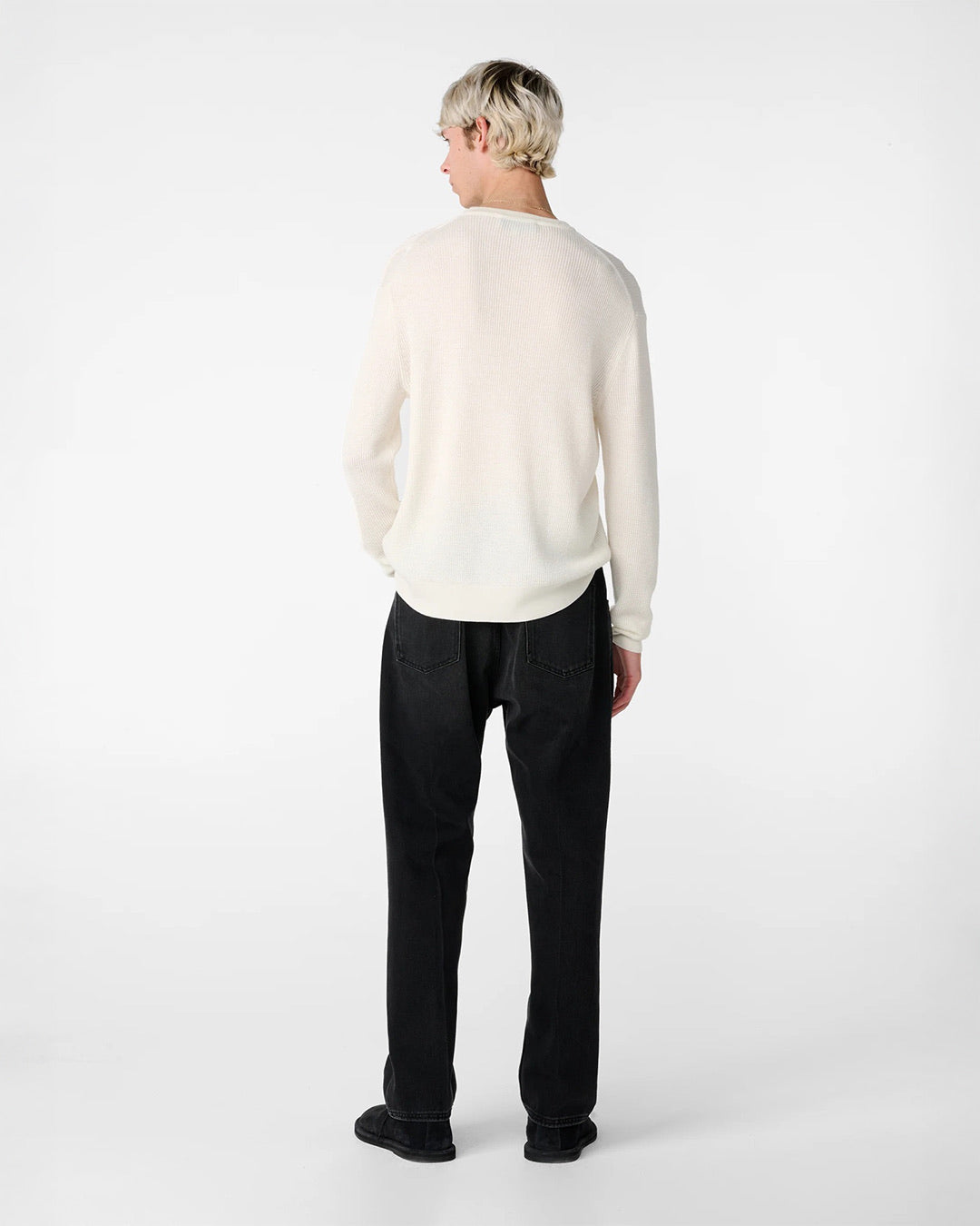 Parchment Portland Cashmere Waffle Knit