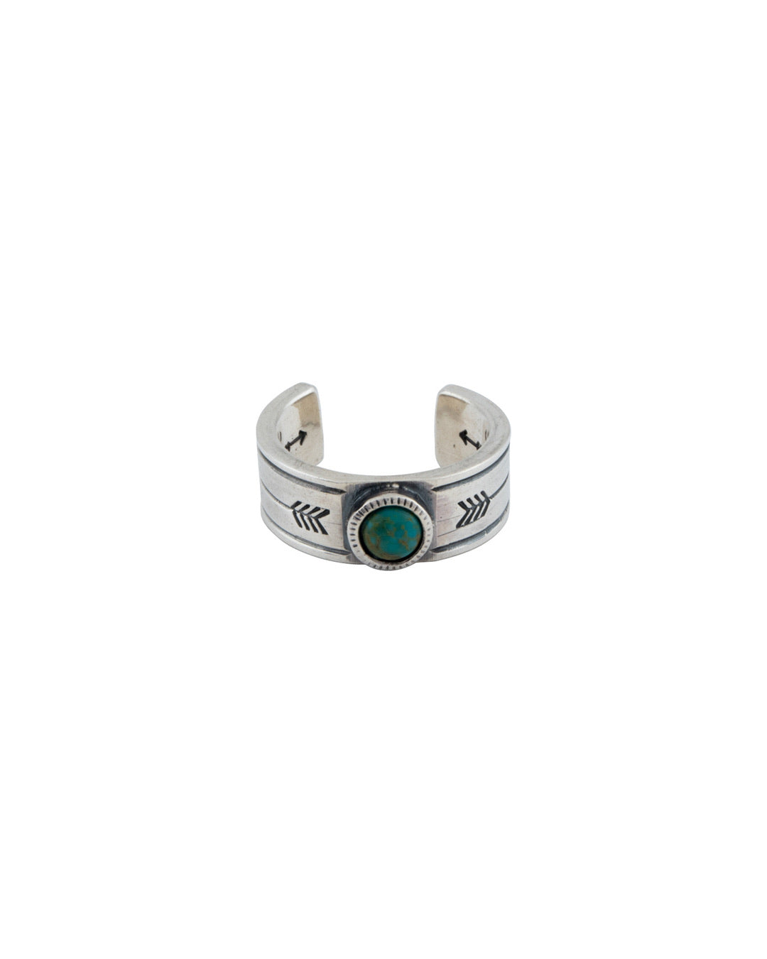 Silver Stamp Turquoise Ring