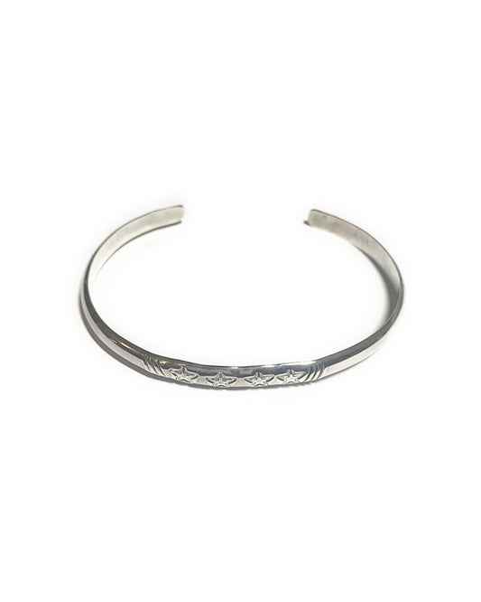 Silver Stamp Bangle Bracelet
