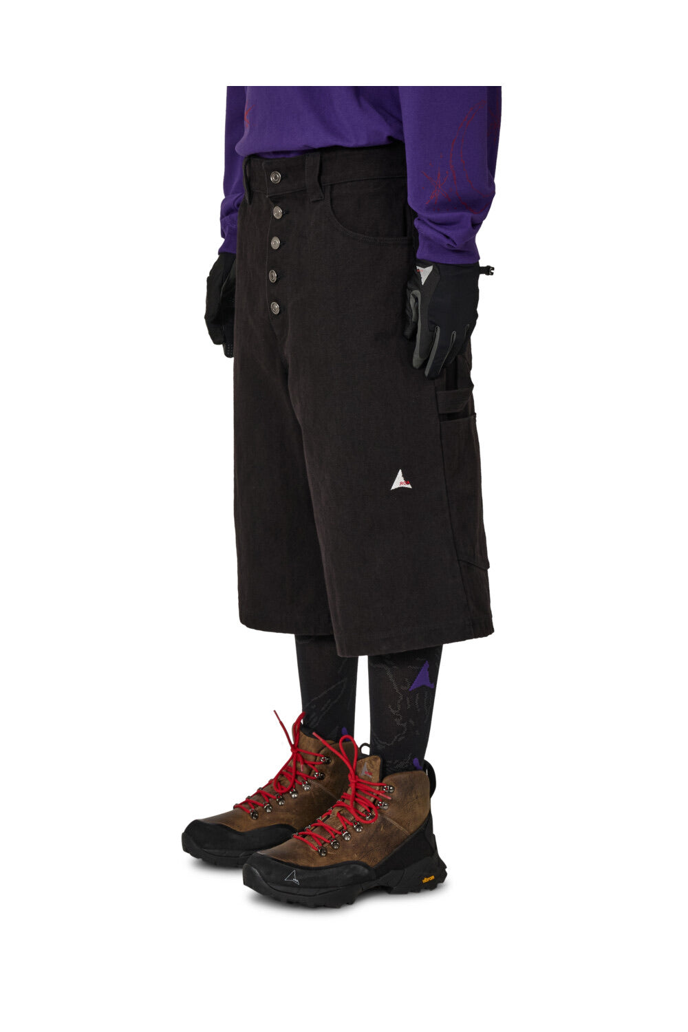 Washed Black Ash Canvas Shorts